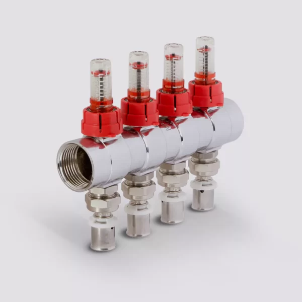 Press Inlet / Outlet Heating Manifold With Flow Meter