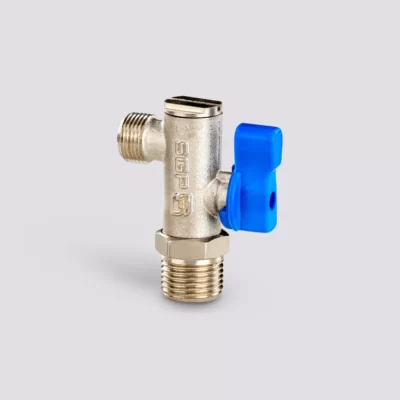 Angle Ball Valve with Filter (Red&Blue Handle)